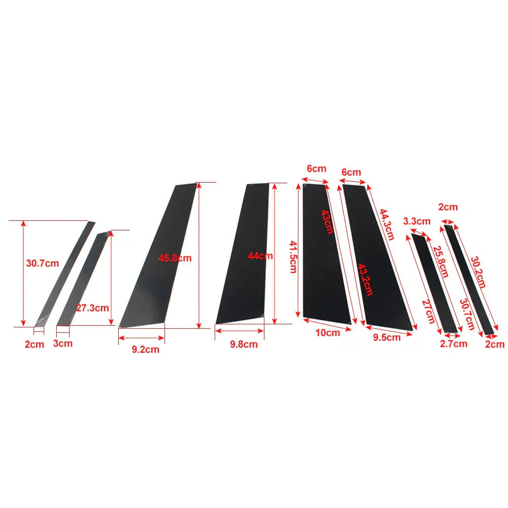 8 Pcs Car Door Window Column B C Pillar Trim for BMW X6 (2020-2021)