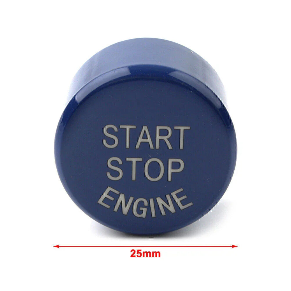 Blue Engine Start Stop Button Cover Trim for BMW 5 Series G30 (2017-2023)
