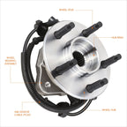 Front Wheel Hub Bearing Kit with ABS Sensor for Explorer Ranger/B3000 B4000 (1998–2004)