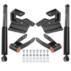4" Lowering Kit Rear Shocks Shackles for Silverado Sierra 1500 (2007–2018)
