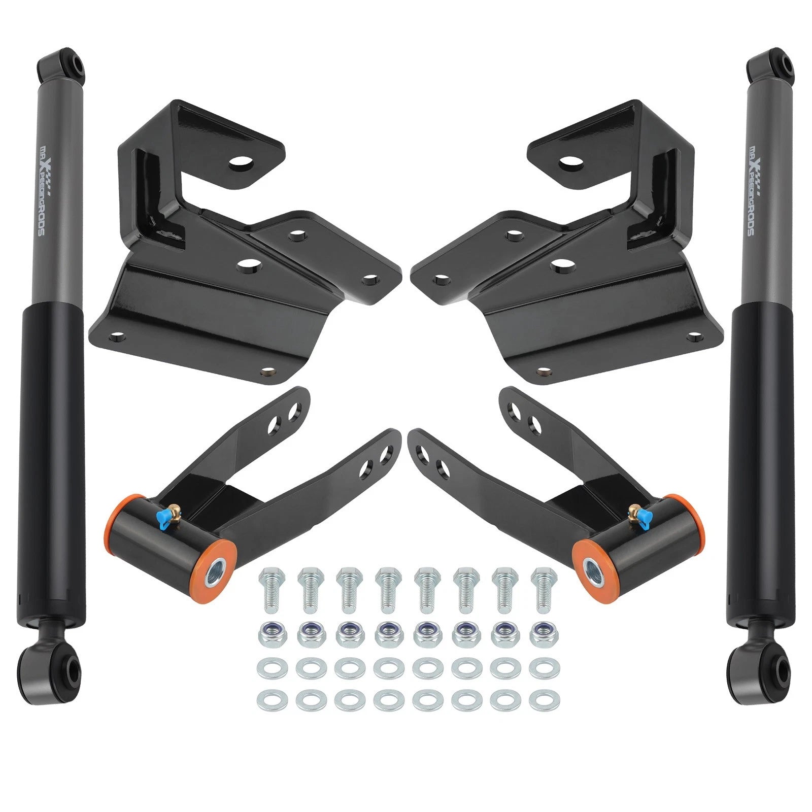 4" Lowering Kit Rear Shocks Shackles for Silverado Sierra 1500 (2007–2018)