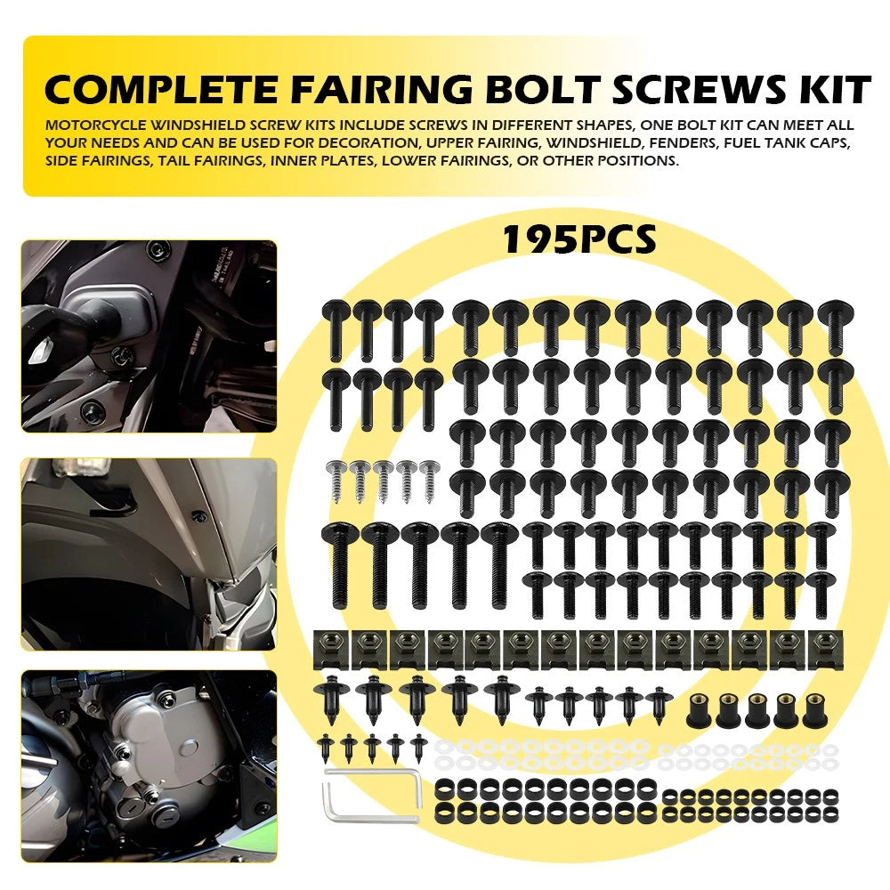 Fairing Bolt Kit for Yamaha YZF R6 R1 R6S YZF600R FZ6/R (2006–2020)