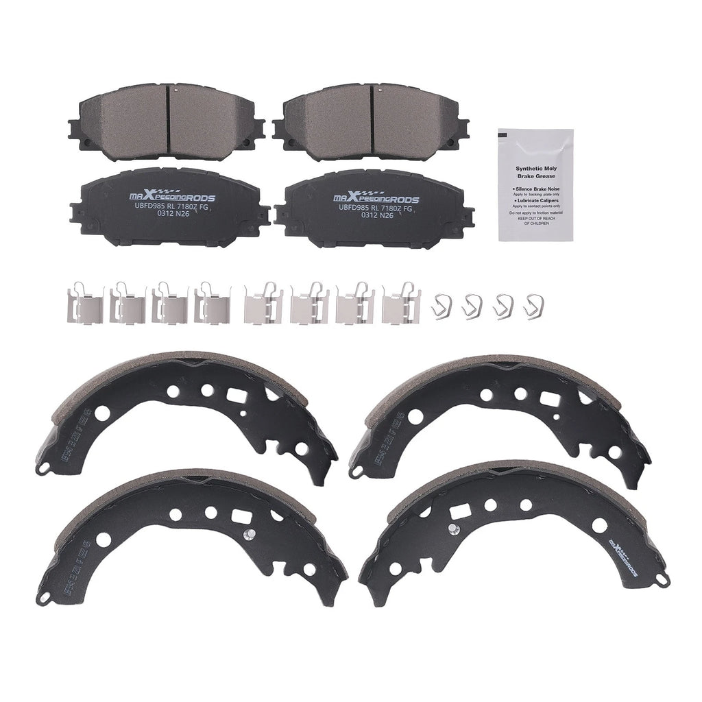 Front Brake Pads & Rear Shoes Set for Scion xD (2008–2014) / Toyota Corolla (2009–2019)