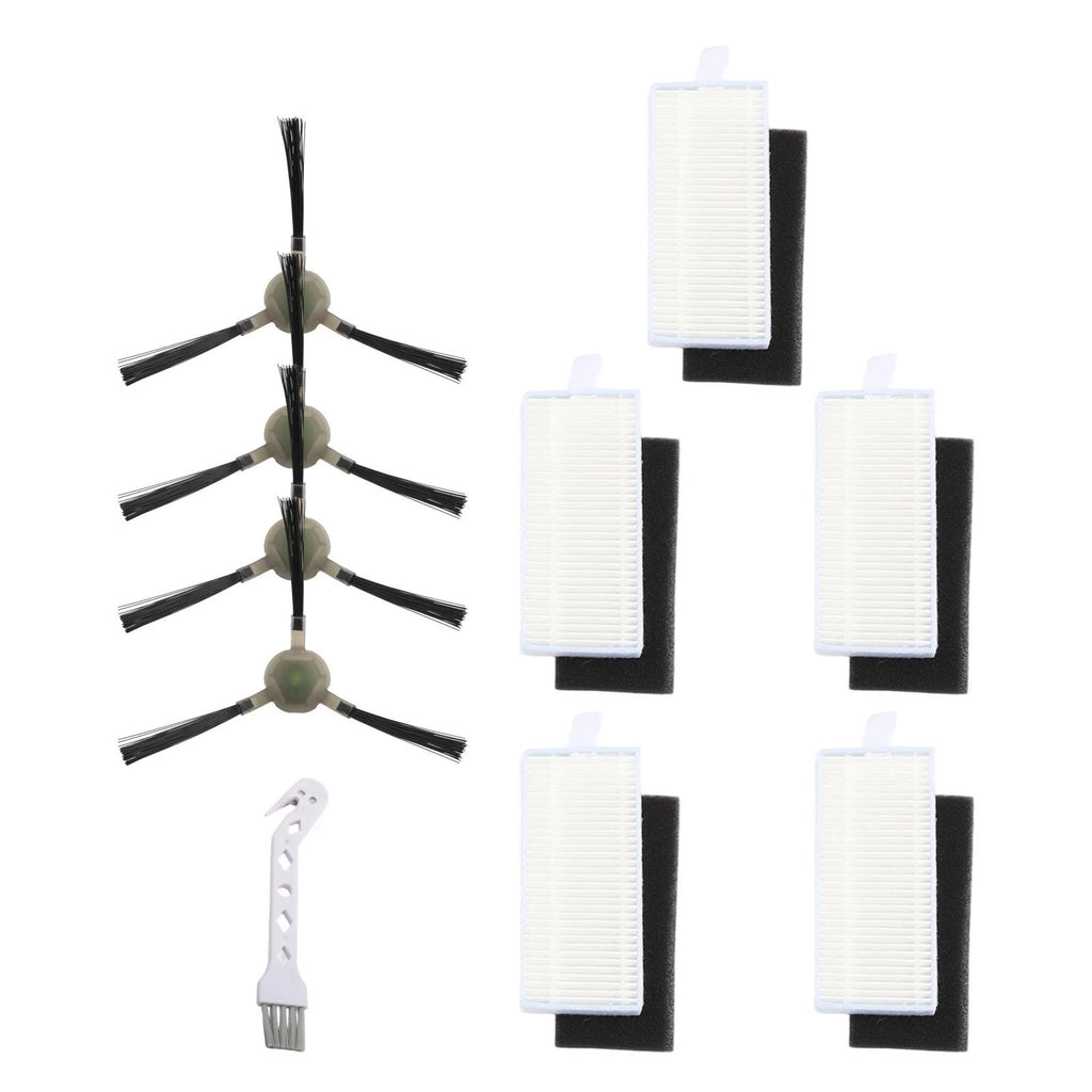 Set of 4 Indoor Cleaning Filters & Side Brushes for Compatible Models