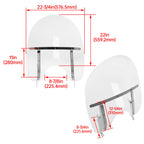 26" Acrylic Windscreen for Harley Softail Deluxe Fat Boy (2000–2017)