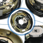 Set of 4 Electric Trailer Brake Assemblies for 7000 lbs Trailers