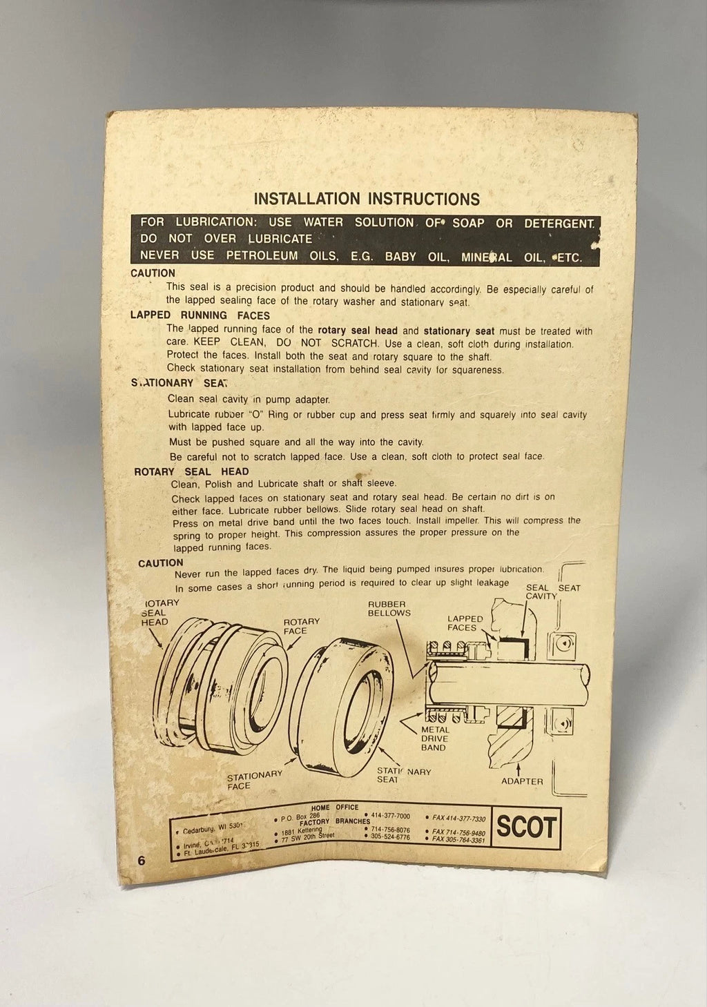 Scot Pump Seawater Pump Seal for 101.000.251 (5/8" Shaft)