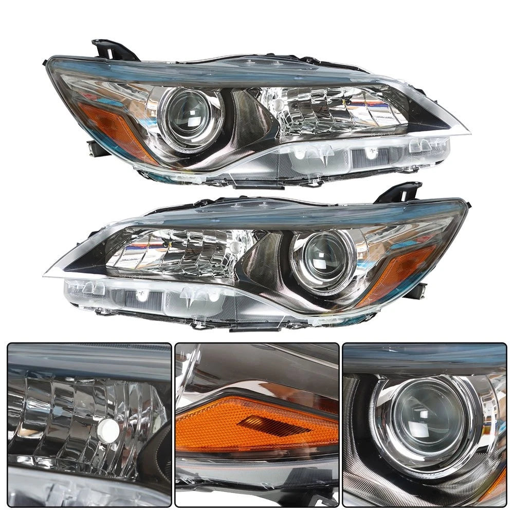 Headlight Pair Projector for Toyota Camry (2015–2017) Clear