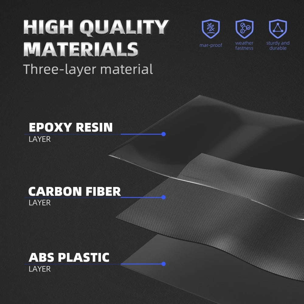 2X Carbon Fiber Side Mirror Cover Caps for Honda Civic (2016–2021)