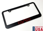 Matte Black Premium License Plate Frame w Red Outline Script for Chevy C10 (1960–1969)
