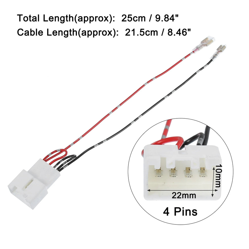 2 Pcs Speaker Connector Wire Harness Adapter for Mazda Ford 