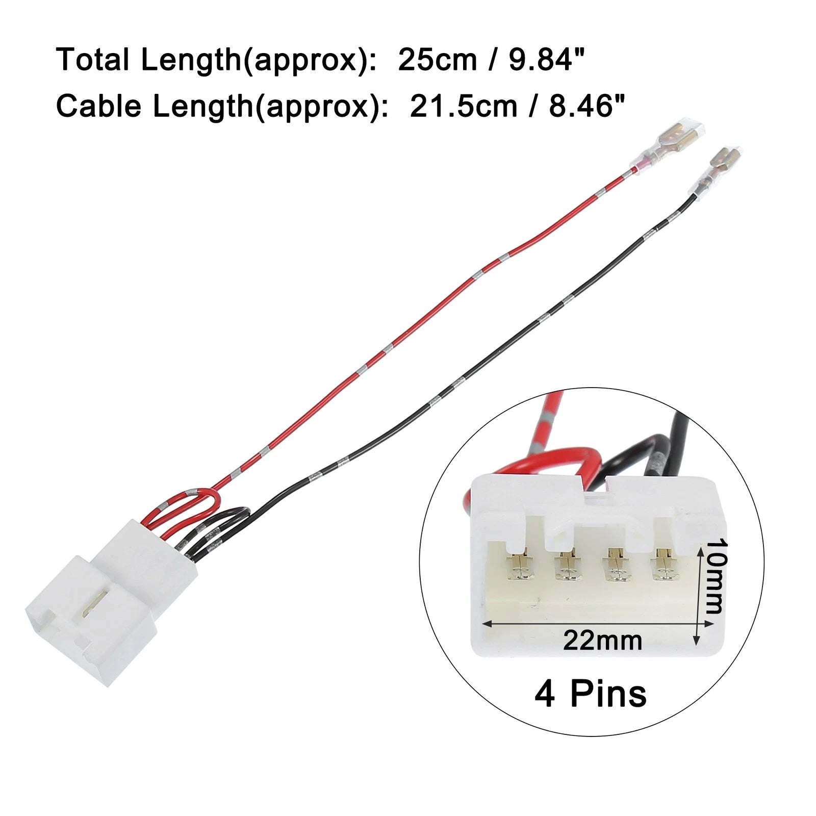 2 Pcs Speaker Connector Wire Harness Adapter for Mazda Ford 