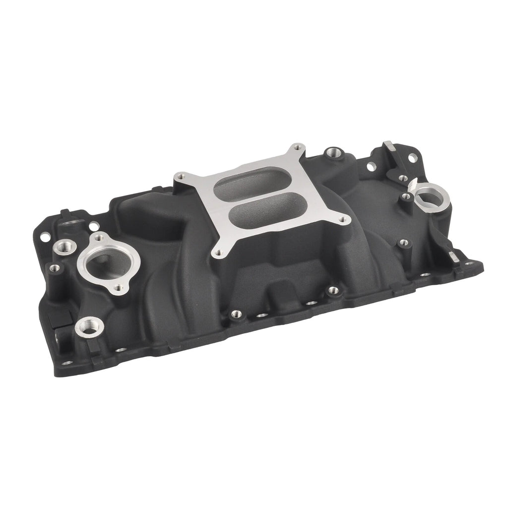 Aluminum Dual Plane Intake Manifold for SBC Chevy 305 327 350 383 (1955–1986)