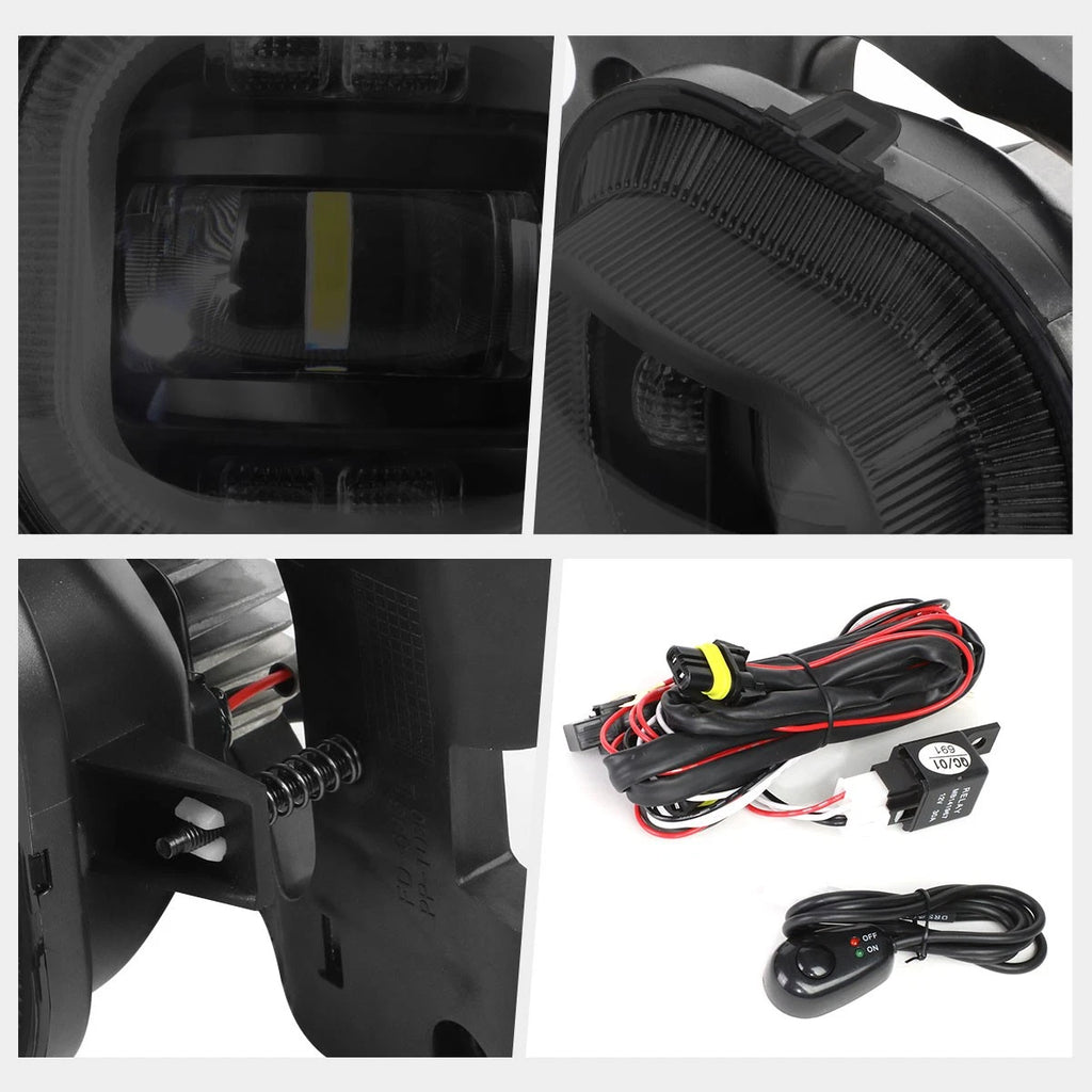 Smoked Lens LED Projector Fog Lights for Ford F250-F550 Super Duty (2008–2010)