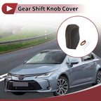 1Pc Gear Shift Knob Cover for Toyota Corolla (2014–2018) Brown Faux Leather