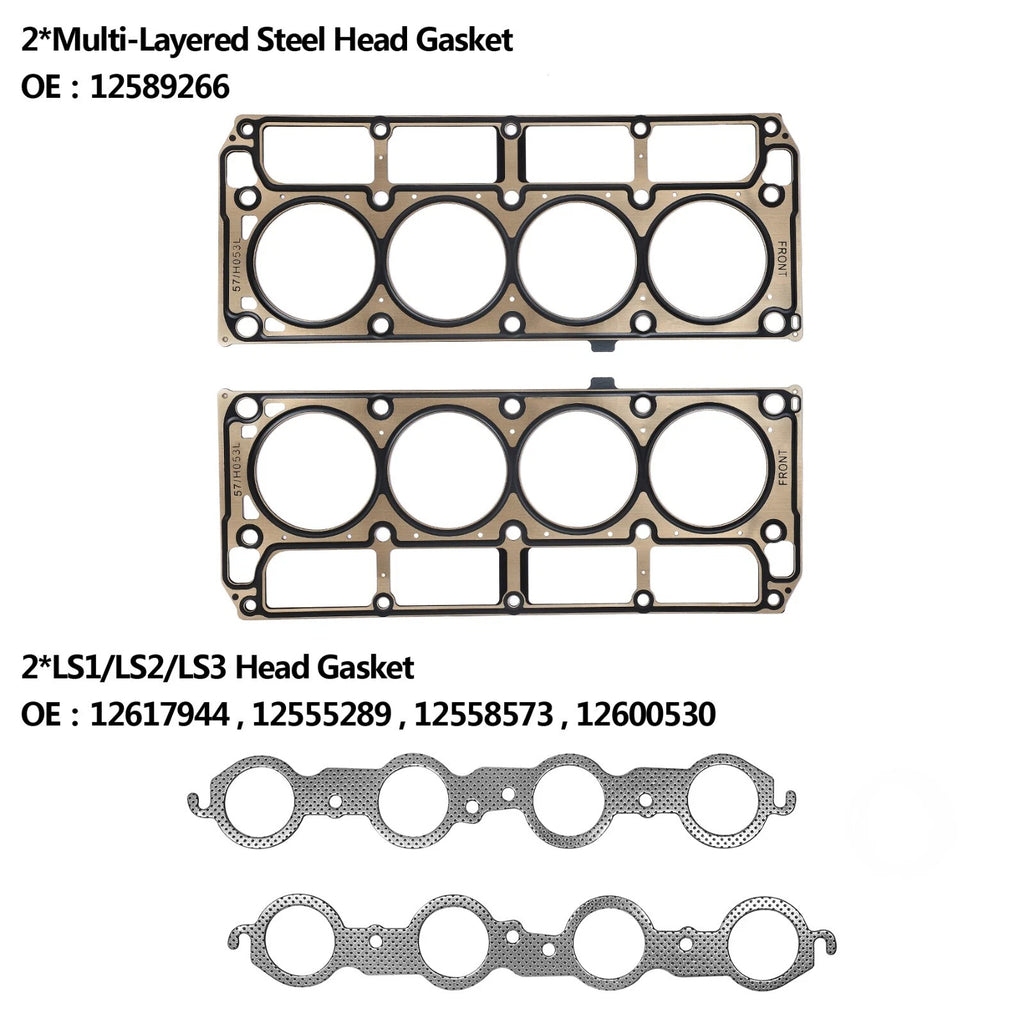 Head Full Gasket Set for Chevy Silverado 1500, Express, GMC Sierra 5.3L, 4.8L (2002–2011)
