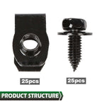 Set of 4 Fender Bolts and U Nuts for Automotive Body Kit