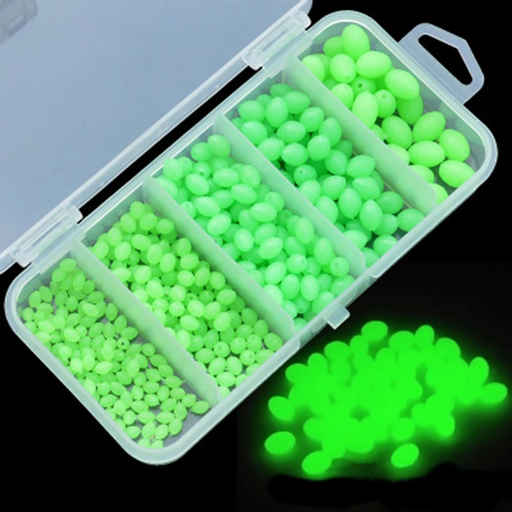 376pcs Olive Green Glow Rig Beads for Fishing Lures