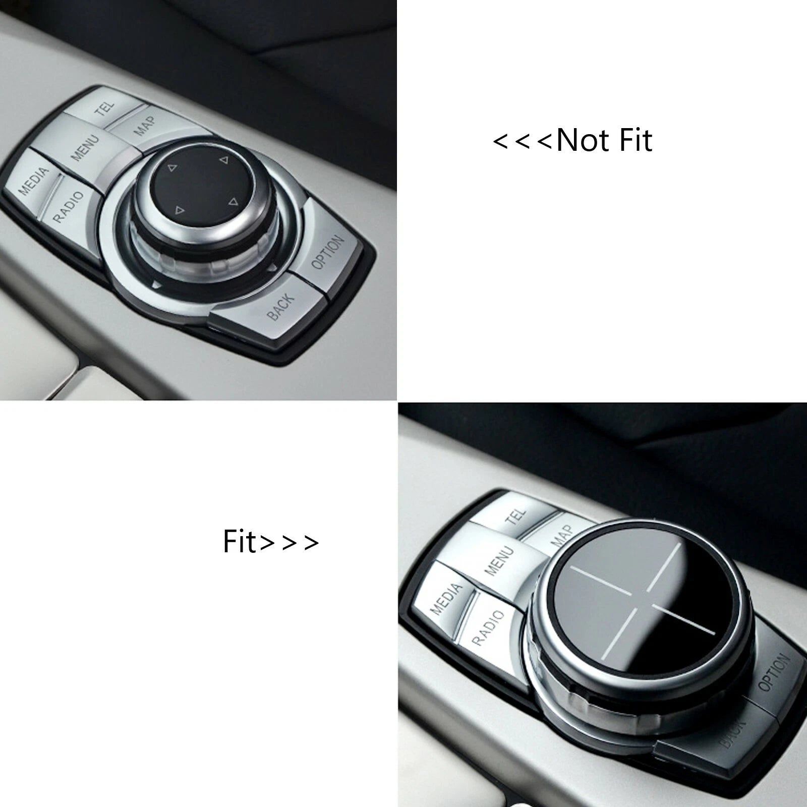 Blue Anodized Center Multimedia Controller Knob Cover Ring for BMW (2011-2019)