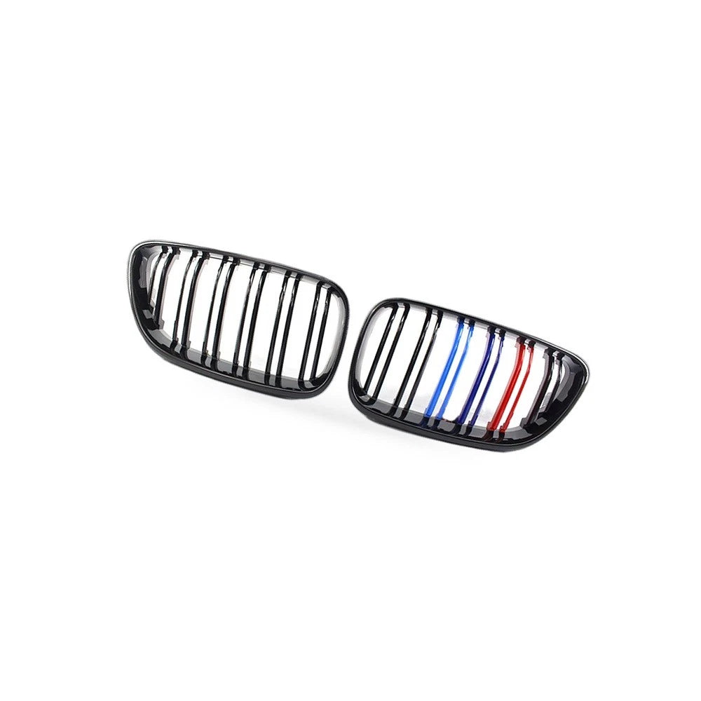 Gloss Black M Style Double Slat Grille for BMW 2 Series F22 F23 (2014–2021)