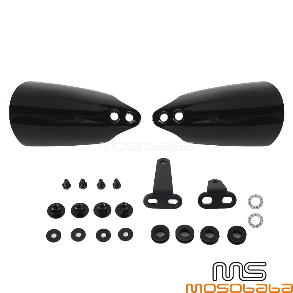 Black Handlebar Hand Guards for Harley Softail Deluxe (2018-2023)