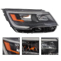 LED Headlight for Ford Explorer Sport (2016–2018) - Black Bezel, Passenger