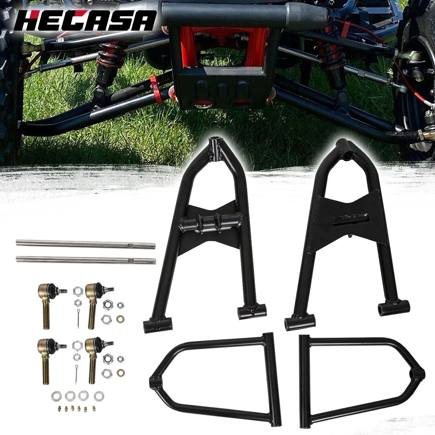 Set of 2 Adjustable Upper & Lower A-Arms for Yamaha Banshee 350 (1987–2006)