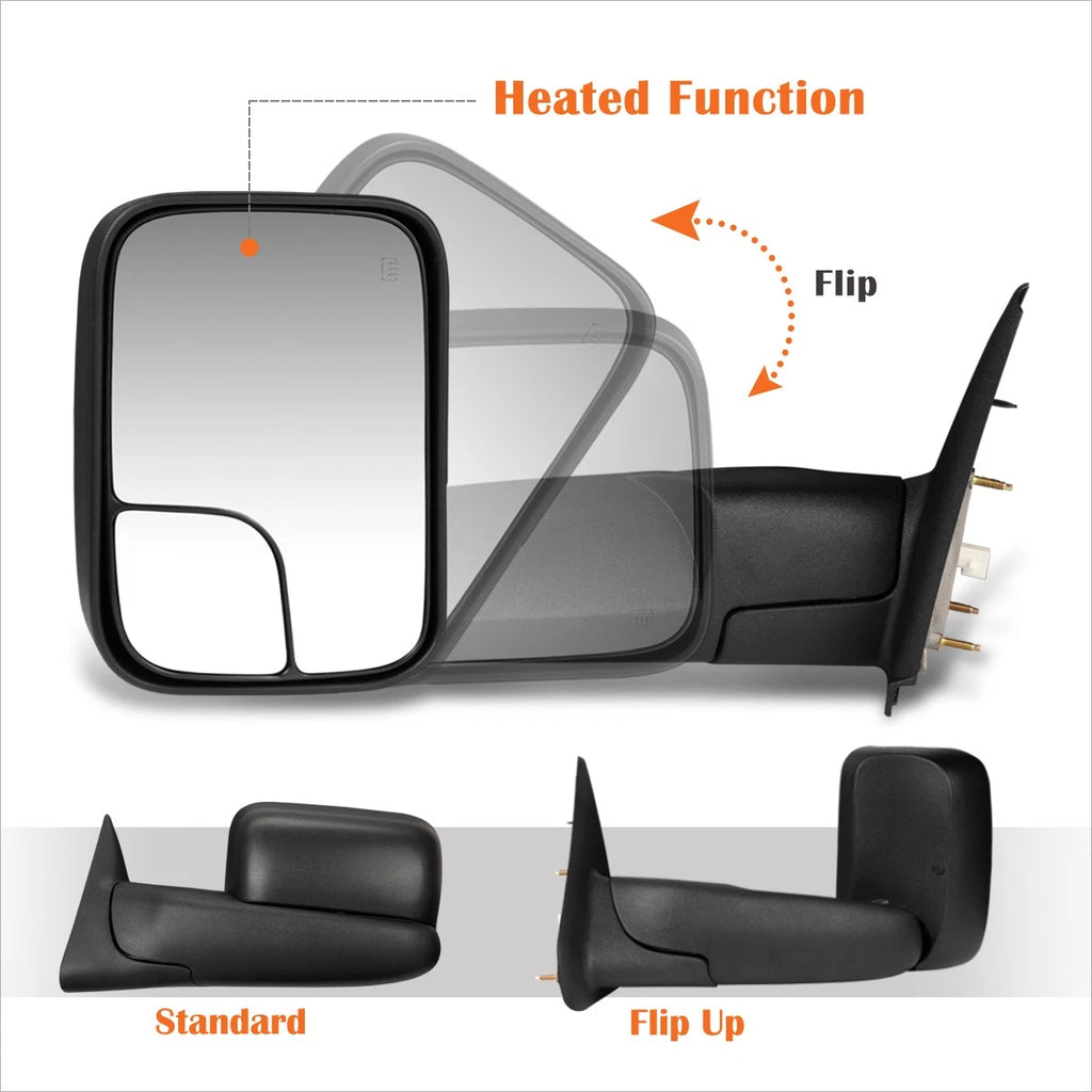Powered Heated Towing Mirror Right for Dodge Ram 1500/2500/3500 (2002–2009)