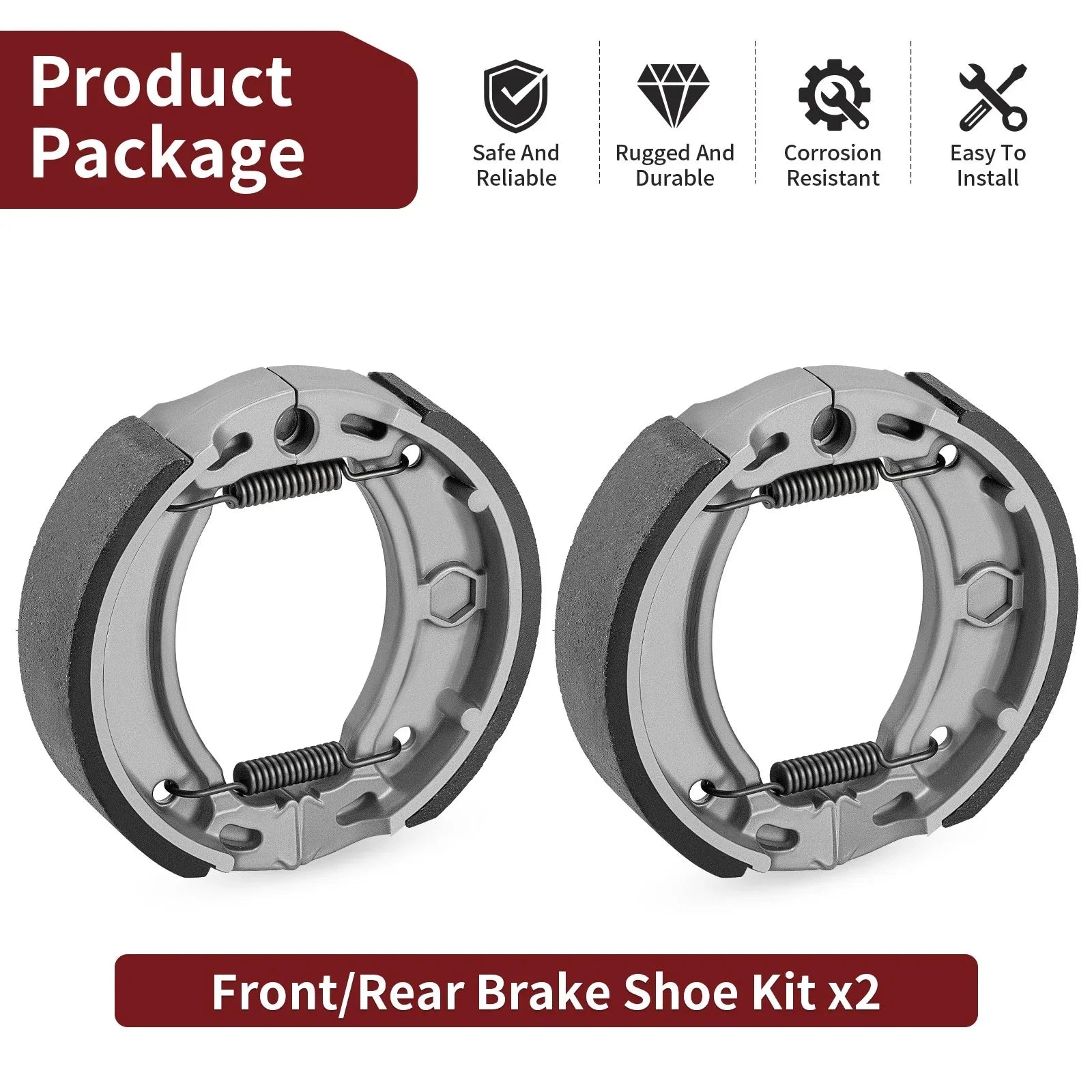 2 x Rear Brake Shoes for Yamaha Trailway 200 TW200 Serow 225 PW80 (1985–2002)