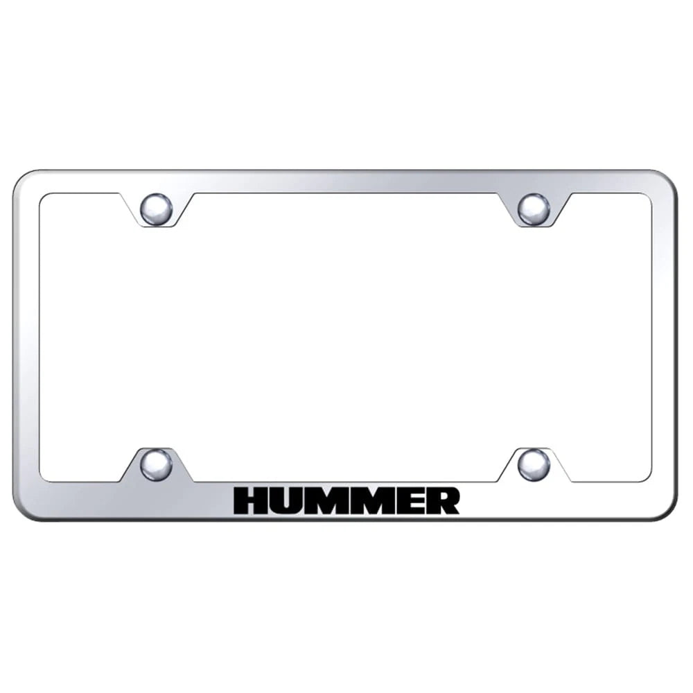 Stainless Steel Wide Body License Plate Frame - Officially Licensed for Hummer
