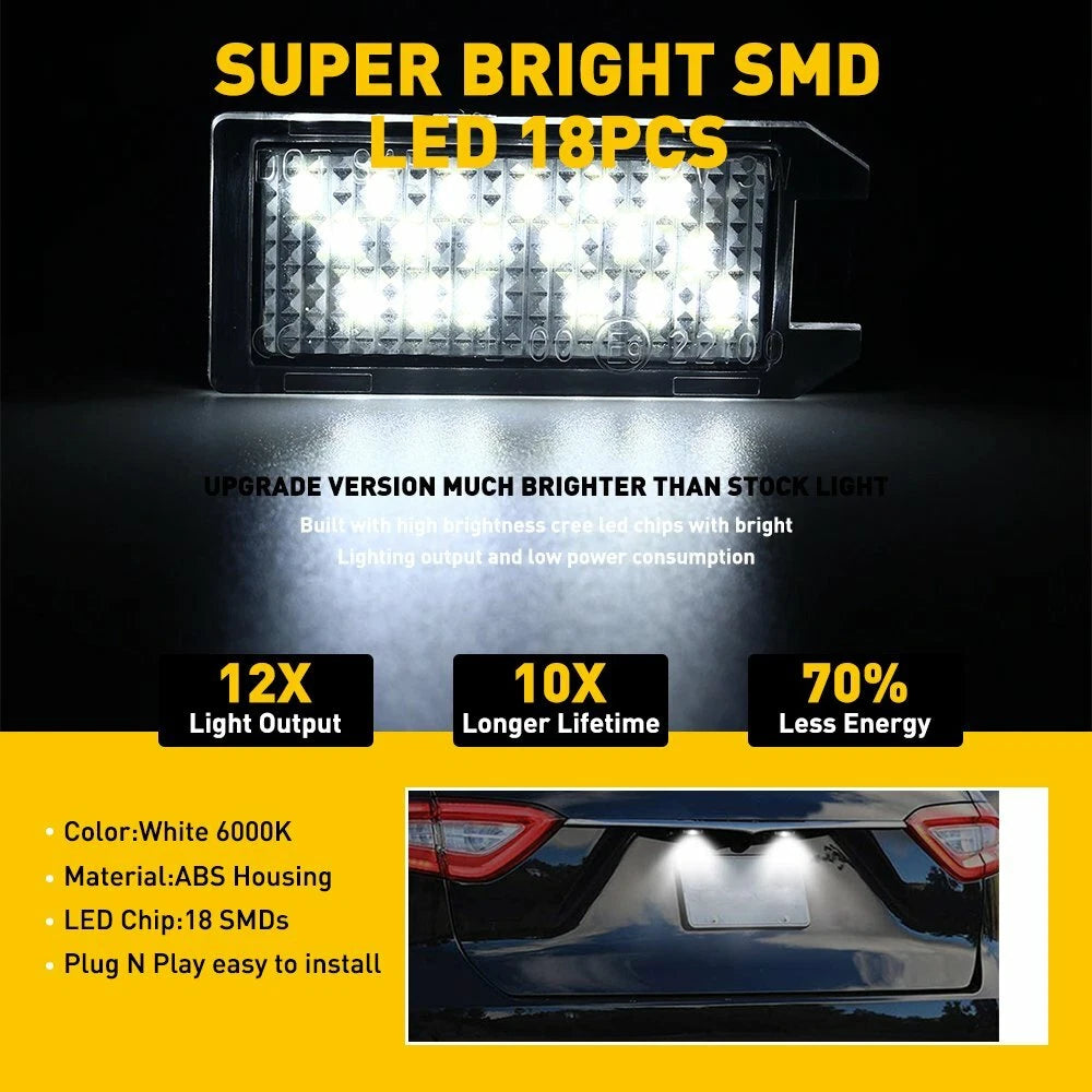 2X LED License Plate Light for Jeep Grand Cherokee (2014–2020)