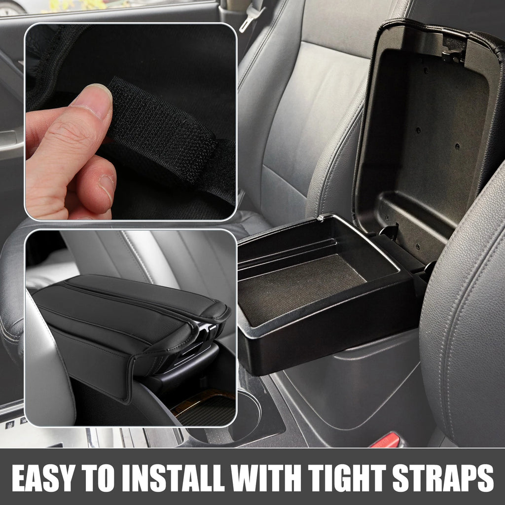 2X Center Console Armrest Pad Cover for Nissan Rogue (2021–2023) Black