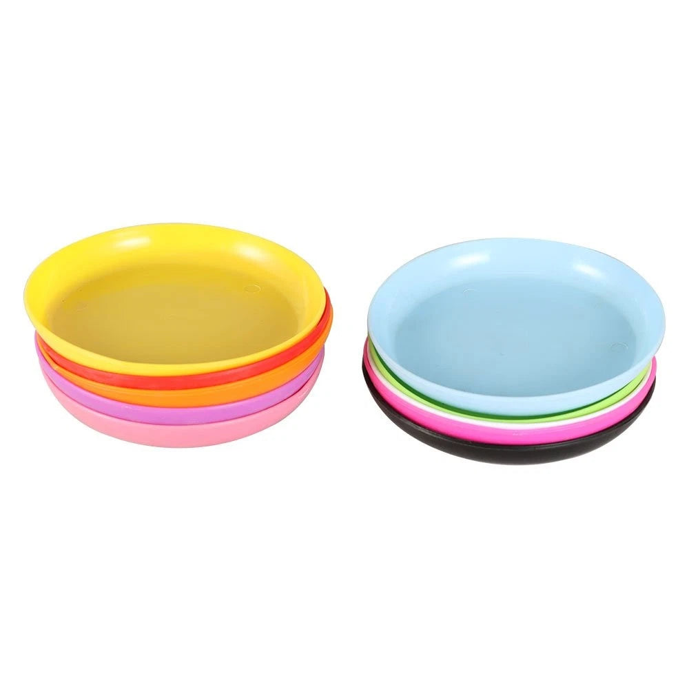 Set of 5 Colorful Plastic Flower Pots for Nursery Seedlings