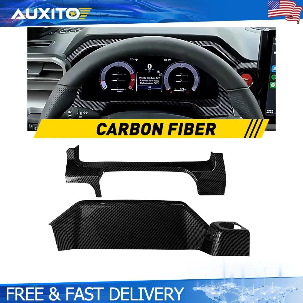 Carbon Fiber Dashboard Trim Cover for Toyota Tacoma (2016–2023)