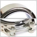 Set of 4 V-Band Bolt Clamps & Flanges for Turbo Down-Pipe Wastegate Exhaust