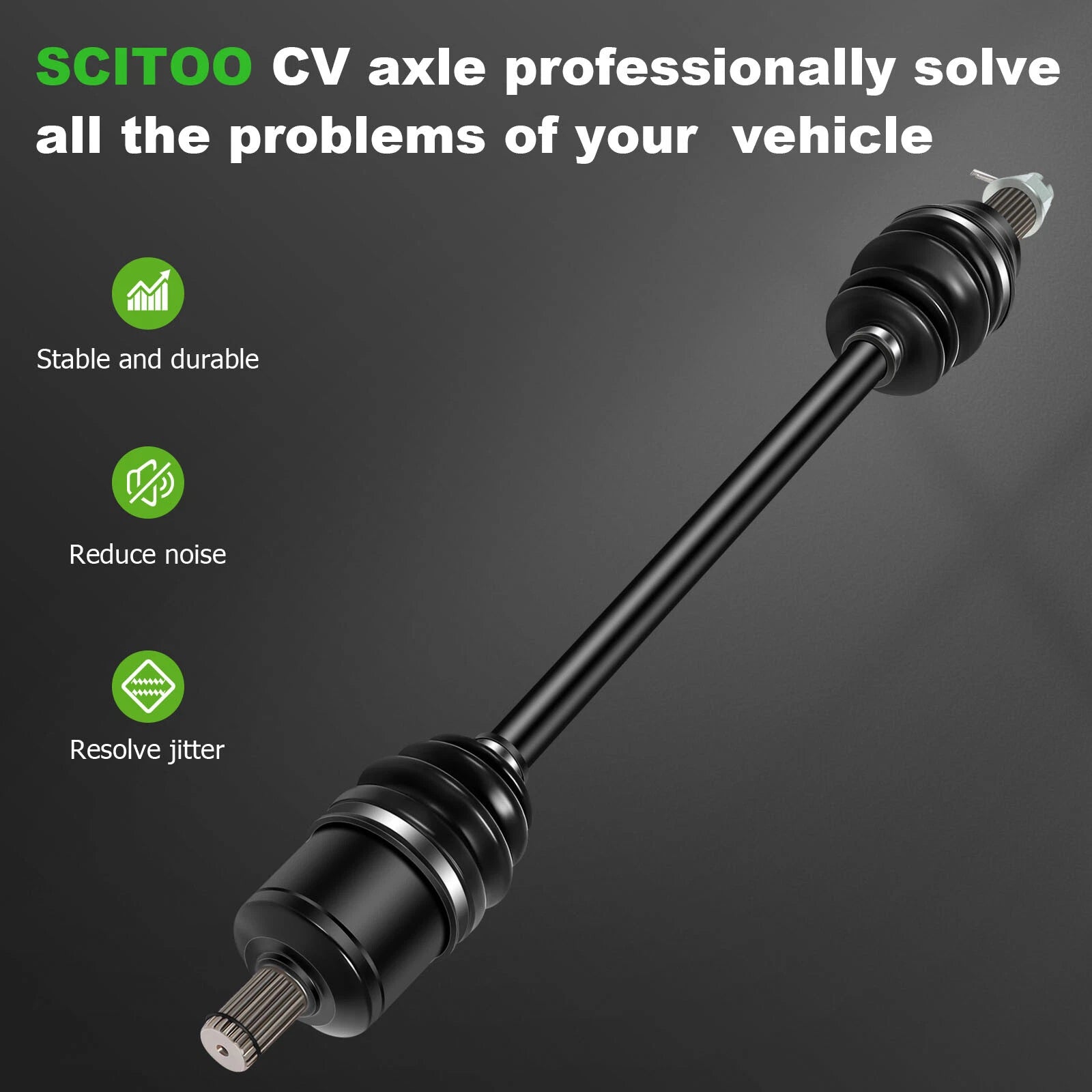 Front Left Right CV Joint Axle Drive Shaft for Polaris General 1000 (2016–2017)