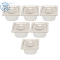 Set of 6 Steam Table Pan 1/6 4 Inch Deep Stainless Steel