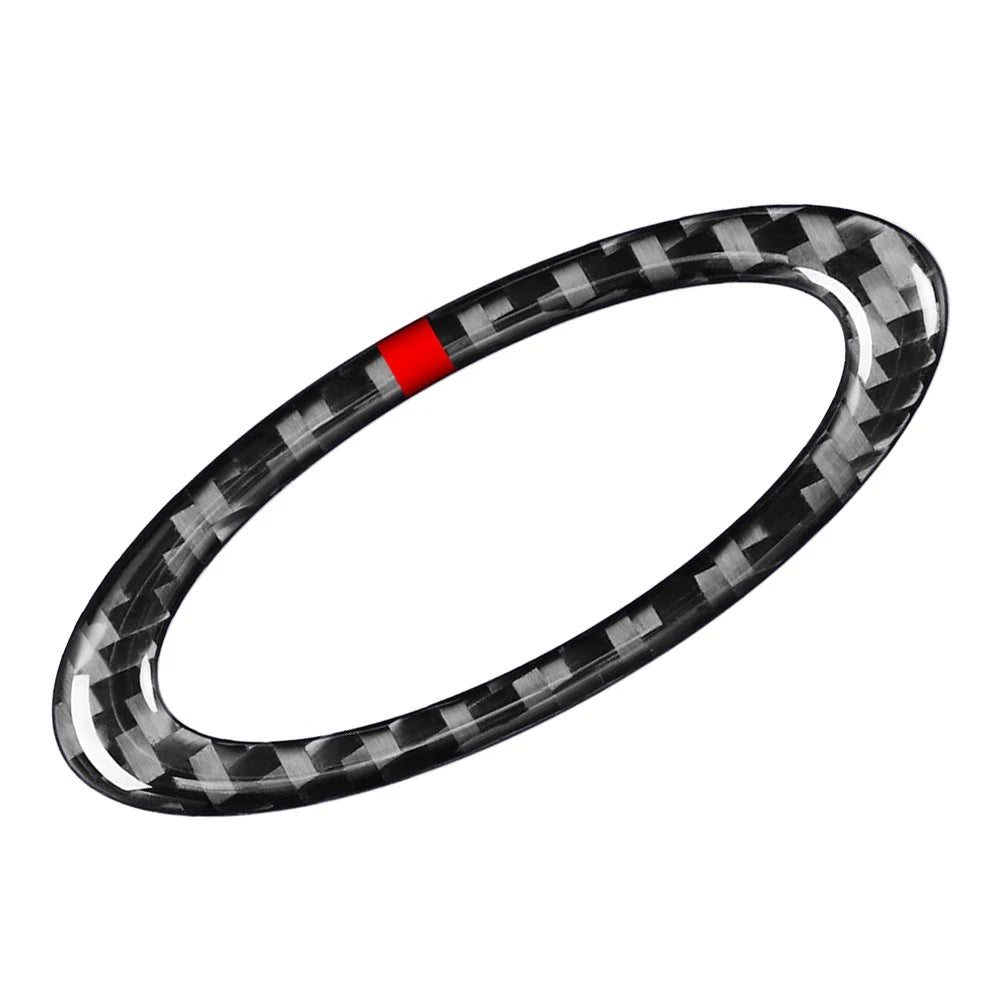 Steering Wheel Center Ring Cover Trim for Ford Mondeo (2013–2019) Black Red Line