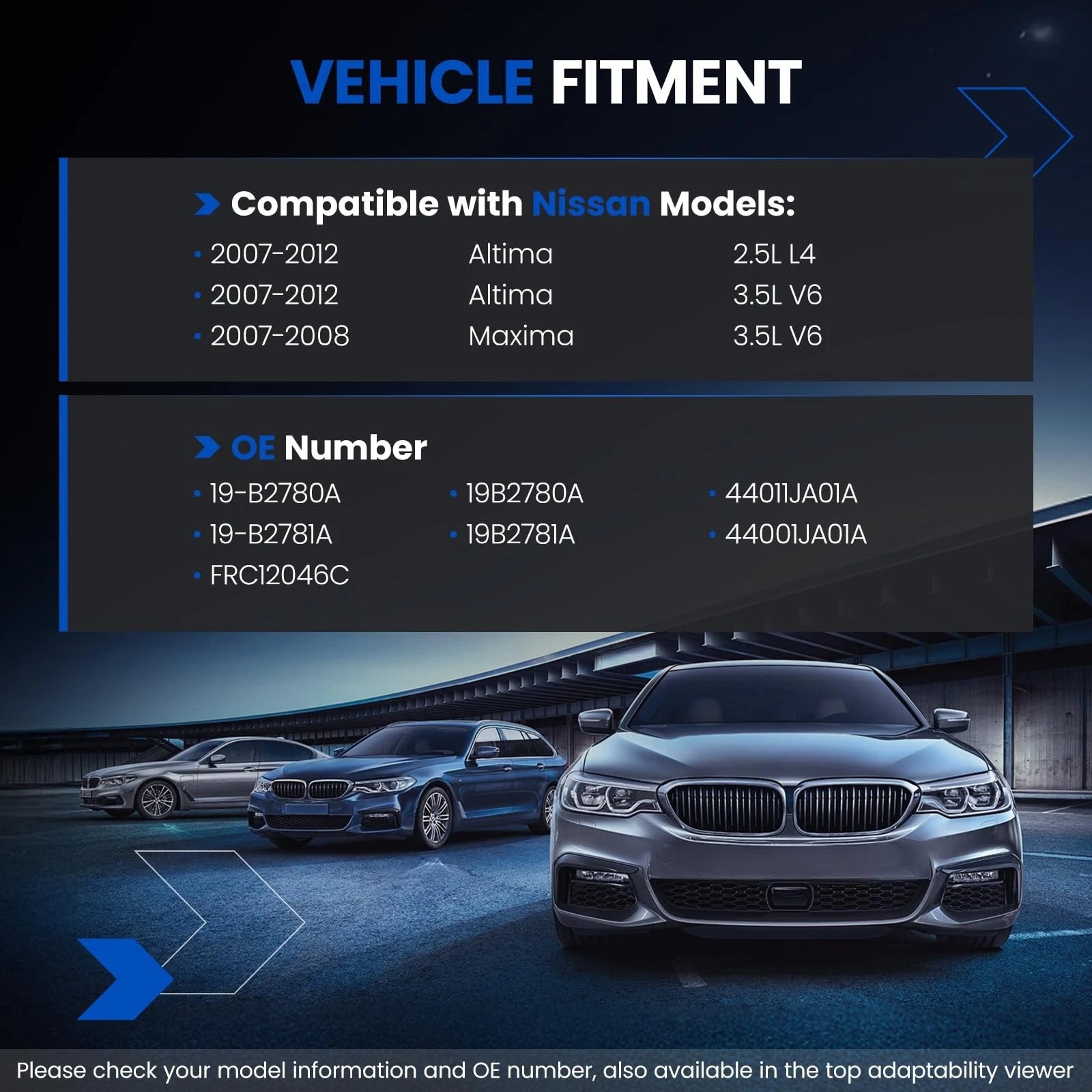 Rear Disc Brake Calipers for Nissan Altima 2.5L, Maxima 3.5L (2002–2023)