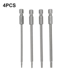 Set of 4 Hex Shank Magnetic Screwdriver Bits for (1.5/2.0/2.5/3.0mm)