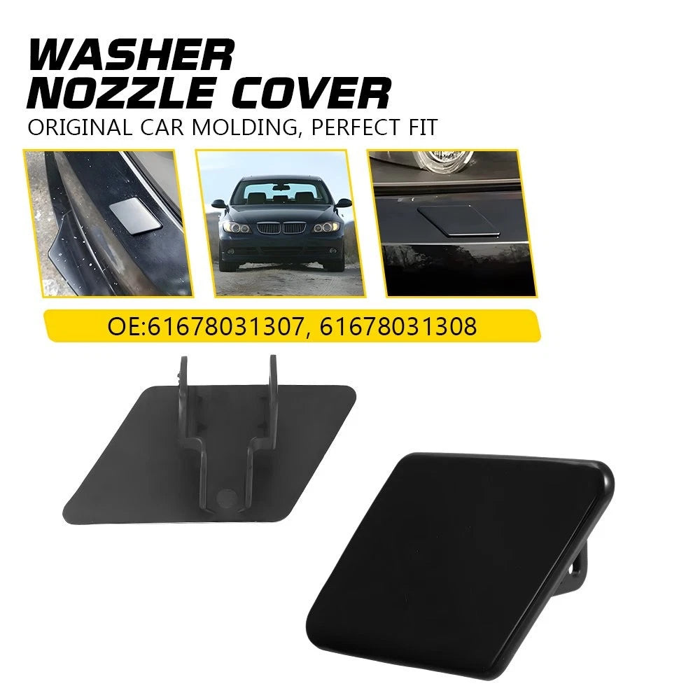 2X Headlight Washer Nozzle Cover for BMW 328xi 328i 335xi (2007–2008)