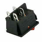2X Red Rocker Switch DPST ON/OFF 16 Amp 250V for Automotive Applications