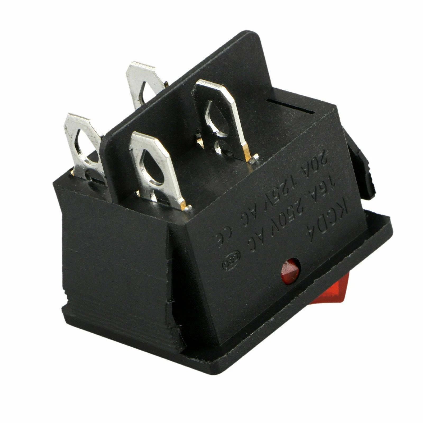 2X Red Rocker Switch DPST ON/OFF 16 Amp 250V for Automotive Applications