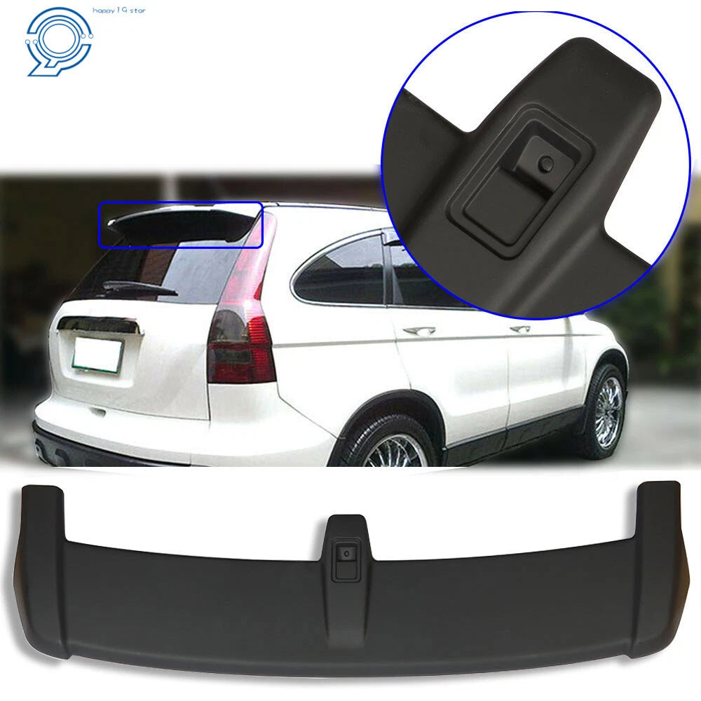 Trunk Spoiler Wing for Honda CR-V (2007–2011) Unpainted Black ABS