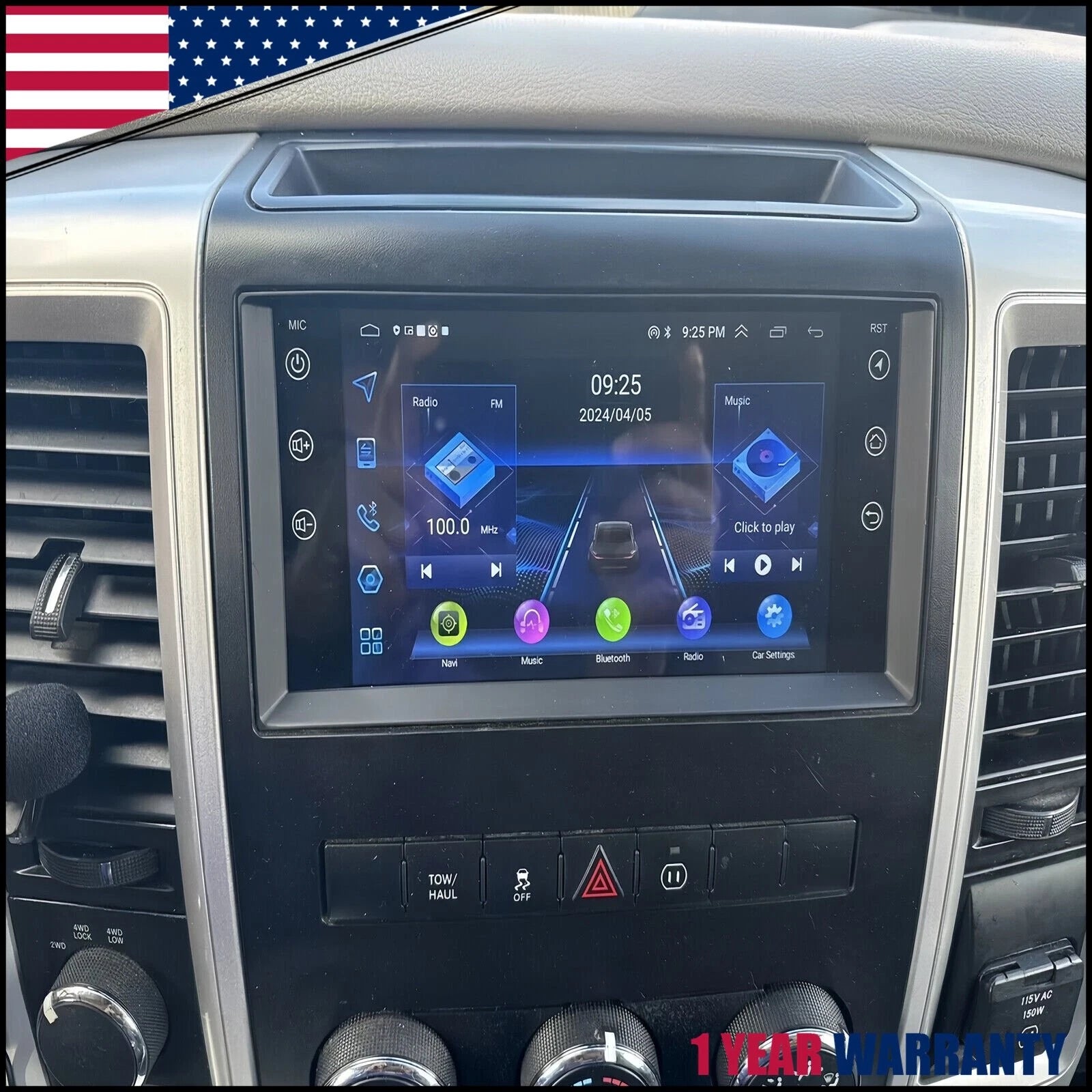 CarPlay Touch Screen Radio for Dodge Ram 1500 2500 3500 (2009–2012)