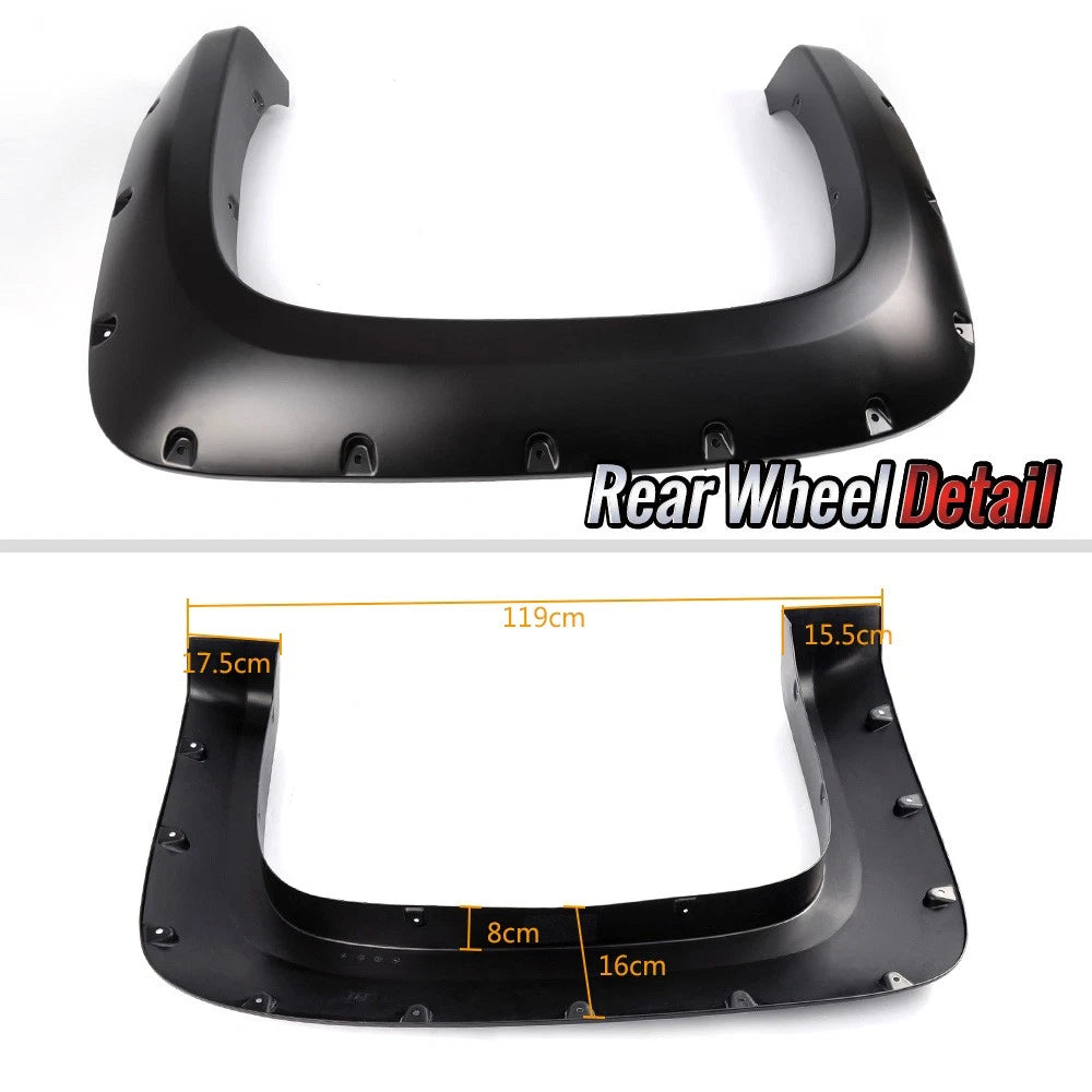 Fender Flares Pocket Rivet Style for Silverado 1500/2500HD/3500HD (2007–2013)