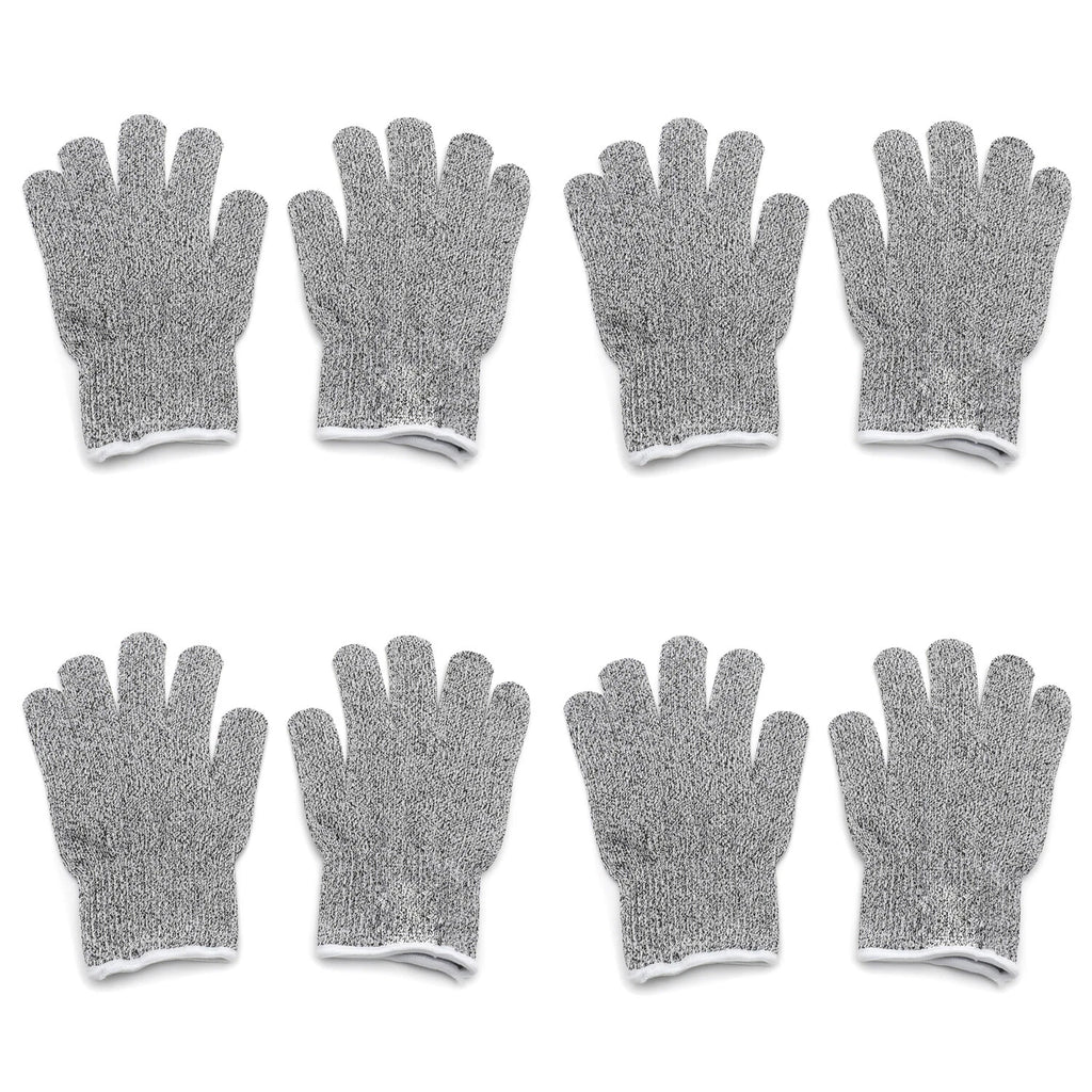 Set of 4 Cut Resistant Working Gloves Level 5 Abrasion Protection