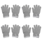 Set of 4 Cut Resistant Working Gloves Level 5 Abrasion Protection