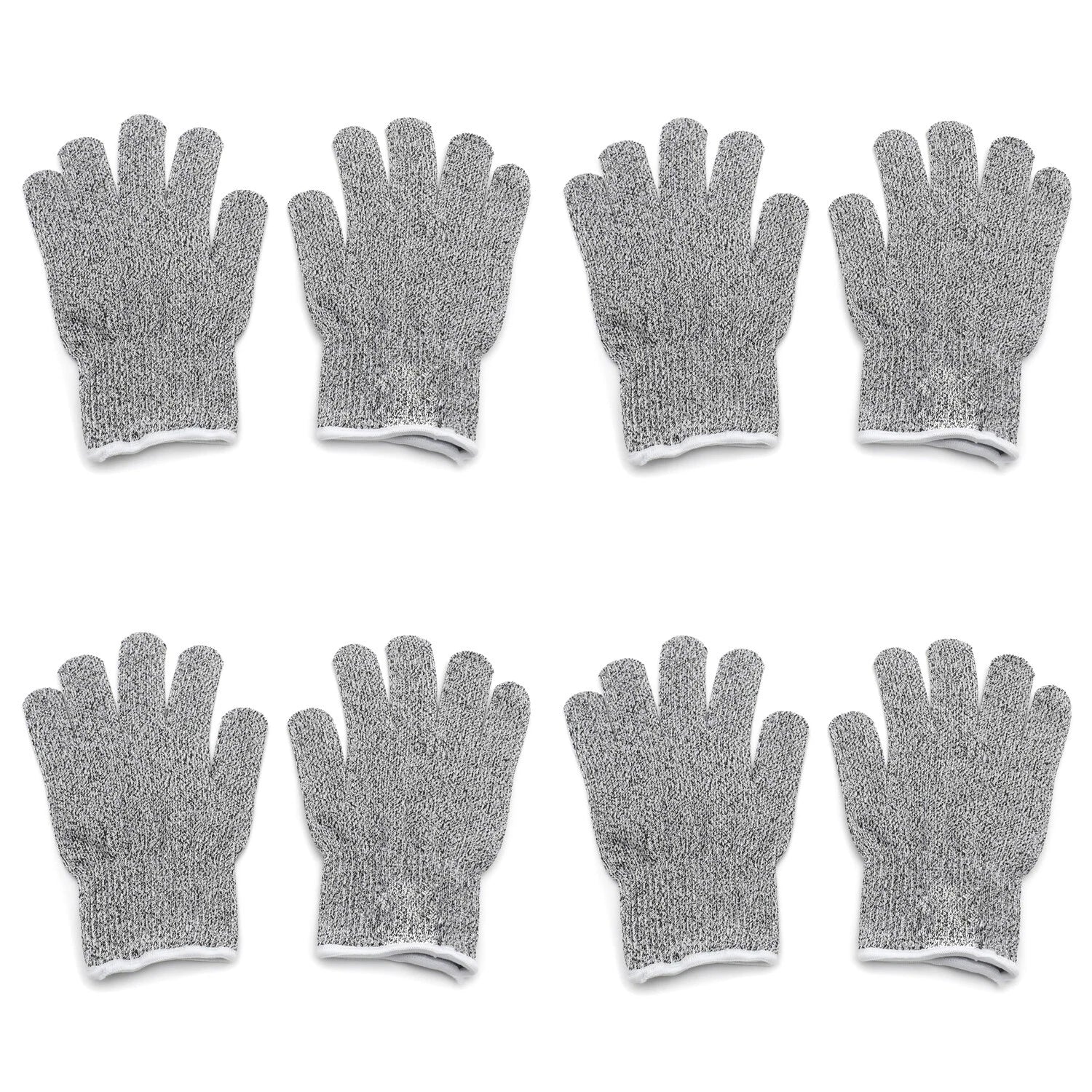 Set of 4 Cut Resistant Working Gloves Level 5 Abrasion Protection