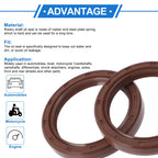 Set of 2 Oil Seal Rotary Shaft Seal FKM Rubber 40x52x7mm